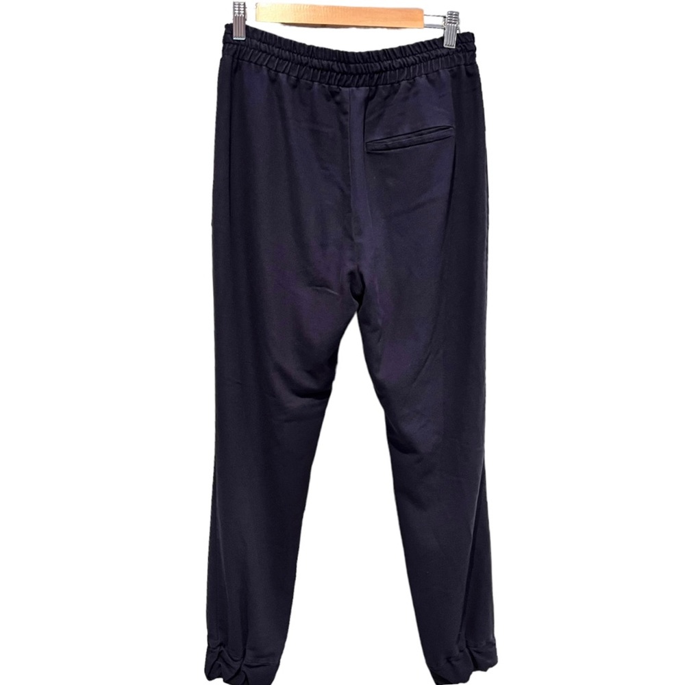 ZARA Women's Navy Pants Size M TRAFALUC Front Tie and Zippers Elastic Waist - Picture 3 of 8